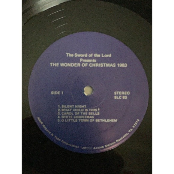 The Sword Of The Lord Presents The Wonder of Christmas 1983 LP AMR Record VG - Picture 6 of 8